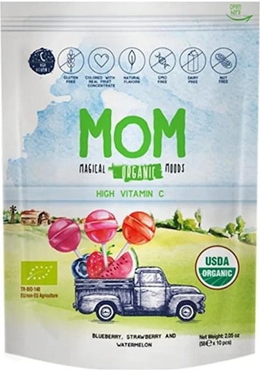 Meyve Aromalı Organik Lolipop 10'lu 100 G