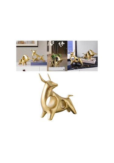 Homyl Sığır Heykel Öküz Yılı Süs Heykelcik Masa Üstü Yapıt B Tarif Edildiği Gibi