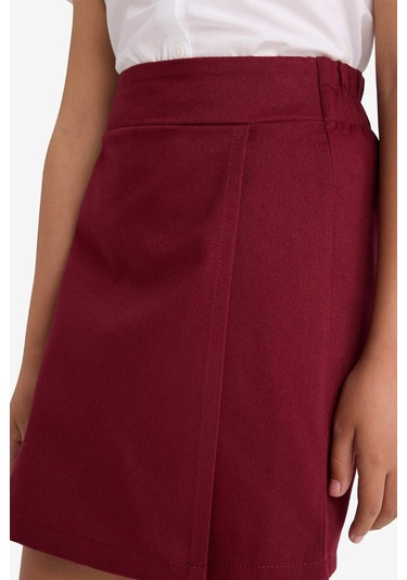 Defacto Kız Çocuk Okula Dönüş Gabardin Etek F1434a825aubr248 Bordo