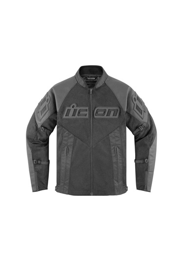 Icon Mesh Af Lthr Korumalı File Motosiklet Montu Siyah Siyah