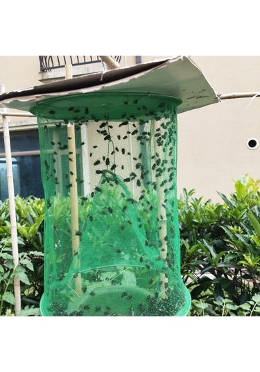 Fortunelane 3 Adet Yeşil Demir Tel Sinek Tutma Kafesi - Pratik Sinek Yakalma Aleti