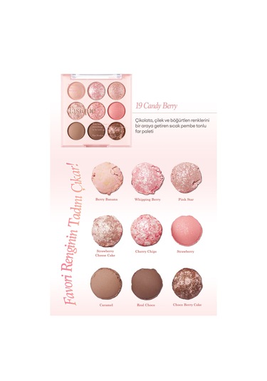 Dasique Mat Ve Işıltılı Renk Seçenekleri Sunan Far Paleti Shadow Palette 19 Candy Berry 19 Candy Berry
