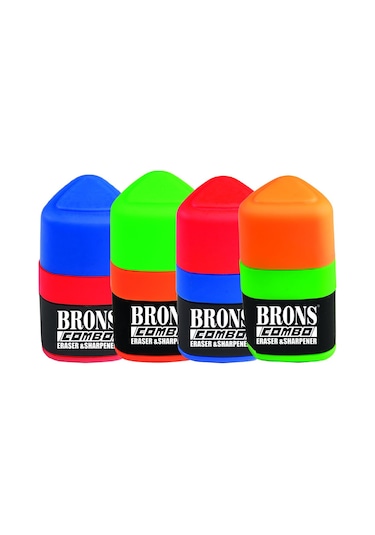 Brons Silgili Kalemtraş Combo 3 Tüm Renkler Br-280 Mavi