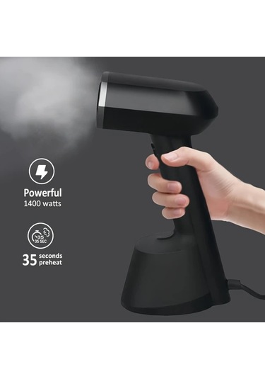 Honeybeeshop Ab Siyah Giysi Buharlayıcı Taşınabilir El Tipi Kıyafet Ütüsü 220 240v Eu Fiş 30 Saniyede Hızlı Isınma 270ml Su Haznesi Ev Seyahat
