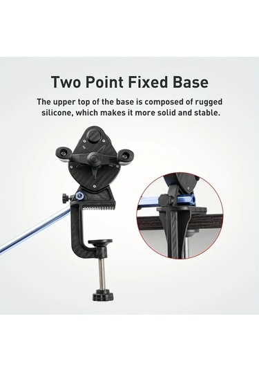 Xuweiwei A 1 Adet Siyah Abs Olta Makarasi Ayarlanabilir Tasinabilir Masa Klemli 3:1 Sarim Orani Pille Calismaz Olta Ekipmani