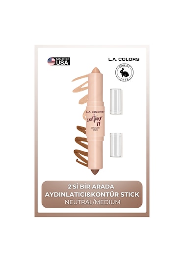 Duo Stick Contour & Glow 2'si Bir Arada Aydınlatıcı&Kontür Stick CC598 Neutral Medium