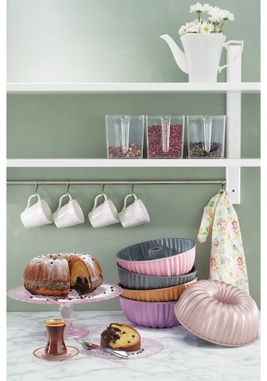 Emsan Griss Hardstone Gri Döküm Kek Kalıbı 24 cm