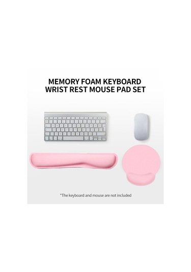 Hafızalı Köpük Klavye Bilek Desteği Mouse Pad Seti,gri