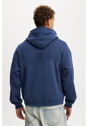Lacivert Kapüşonlu Kanguru Cep Erkek Sweatshirt E7169 Lacivert