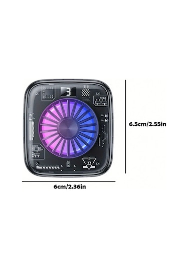 Techbloom Siyah Semiconductor Süper Soğutucu Radyatör Üç Seviyeli Soğutma Ayarlı Es Uyumlu Sessiz Kullanım