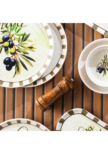 Perotti Olives 14 Parça Seramik 6 Kişilik Kahvaltı Takımı Çok Renkli