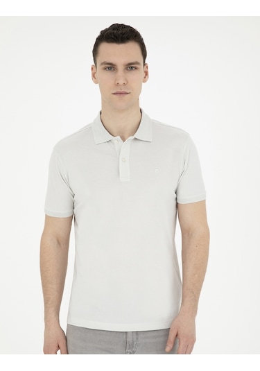 Pierre Cardin Erkek Açık Gri Tişört Basic 50280754-Vr001 Açık Gri