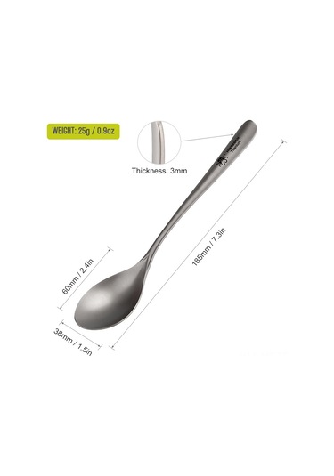 Mufunye Titanyum Çubuk Ve Kaşık Seti - 233mm Çubuk, 185mm Kaşık, Hafif Ve Dayanıklı Çok Renkli