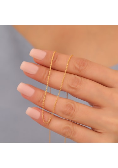 925 Ayar Gümüş 30 Forse Hayalet Kolye Zinciri - C00100 Altın