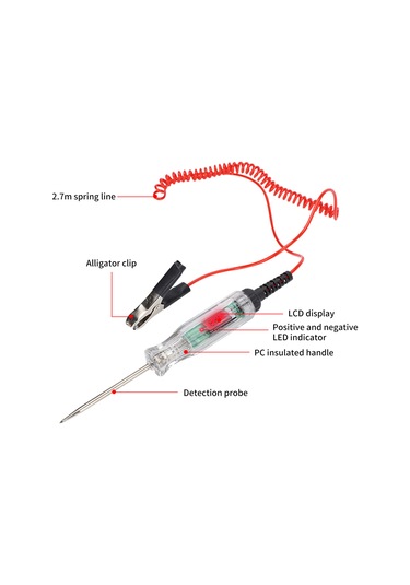 Samdoo Lcd Gösterge Işıklı 3-120v Otomotiv Devre Test Cihazı, Taşınabilir Elektrik Test Kalemi