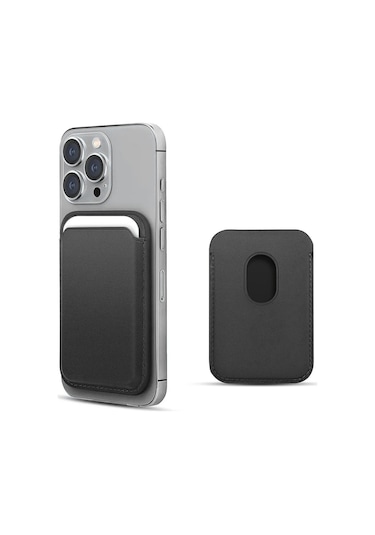 Forzacase İphone Tüm Modeller İle Uyumlu Magsafe Özellikli Manyetik Deri Cüzdan Kartlık - Fc098 Siyah