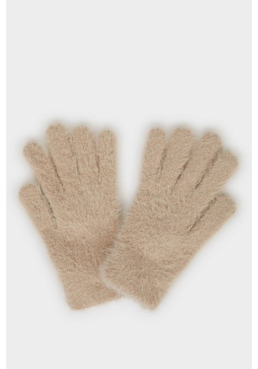 Defacto Kız Çocuk Triko Eldiven A6604a825wnbg303 Bej