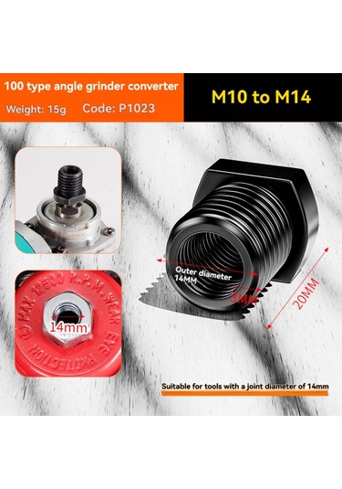 Jeehugo Açımlı Kesici M10-m14/m16 Uç Parça Adaptörü, 100 Tipi Gergiçler İçin Çelik Bağlantı Elemanı, Fırçalama Ve Parlatma Aksesuarlarıyla Uyumlu