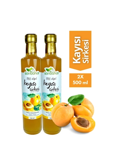 Kayısı Sirkesi 500 Ml 2'li Paket - Organik Doğal Fermantasyon