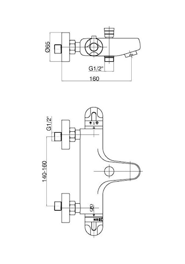 Gpd TBB01 Termostatik Banyo Bataryası Krom