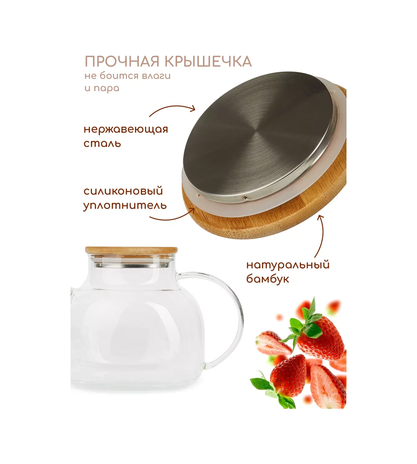 Multıstore 900 Ml Süzgeçli Ve Altlıklı Cam Demlik 114652870 Beyaz