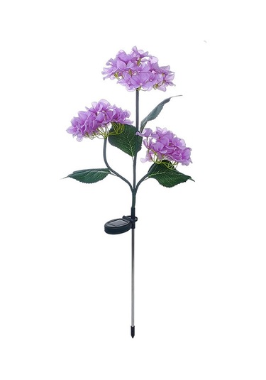 Mufunye Led Güneş Enerjili Papatya Simülasyonu 3 Başlı Taşaklı Bahçe Işığı - Su Geçirmez Dış Mekan Dekorasyonu Mor, Fotoelektrik Kontrol