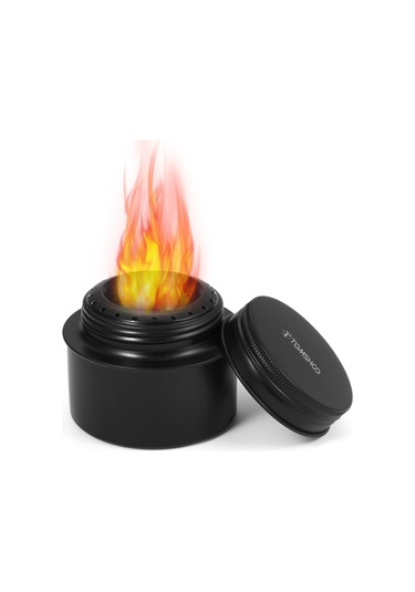 Açık Pişirme Kapları Alkol Sobası Alüminyum Alaşımlı Kamp Malzemeleri Siyah