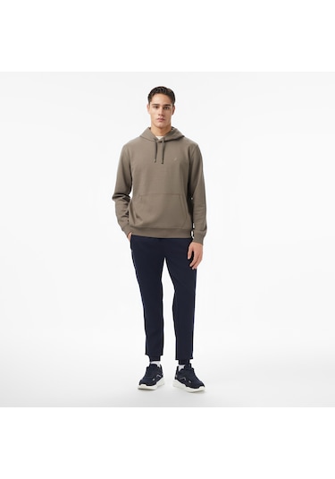 Nautica Erkek Kahverengi Classic Fit Kapüşonlu Sweatshirt Düz K57226t Kahverengi
