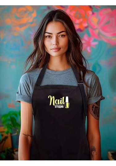 Vau Fartuk Manikür Ustası Önlüğü 174179621 Siyah
