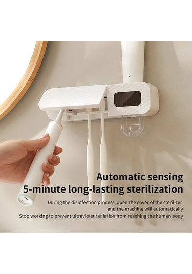 1 Akıllı Diş Fırçası Rafı Duvara Monte 3 Yuvalı Diş Fırçası Akıllı Kurutma Black Amerika Birleşik Devletleri Siyah