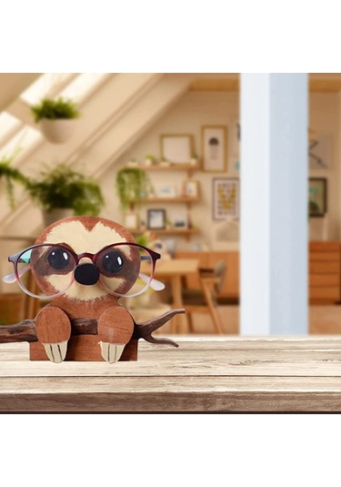 Geeksen Ahşap Hayvan Serisi Gözlük Tutucu: Baykuş Desenli Masaüstü Gözlük Tutucu - Fonksiyonel Ve Dekoratif Gözlük Rahatlatıcı
