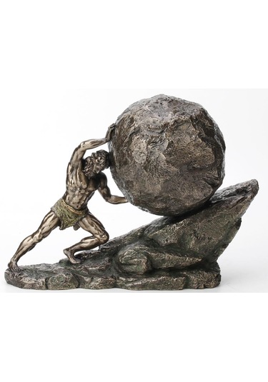 Veronese Mitolojik Sisyphus Figürü 29cm Hediyelik Kutusunda