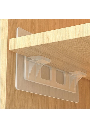 Periboia 4 Adet Raf Destek Aparatı Dolap İçi Raflar İçin 4&amp Çok Renkli