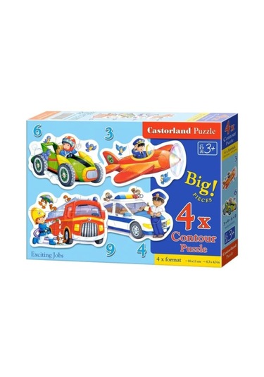 Castorland Puzzle 3+4+6+9 Parça Meslekler Çocuk Çocuk Puzzle