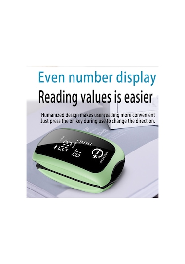 Vkemall Pulse Oksimetre Nabız Oksimetresi Şarj Edilebilir Ev Parmak Ucu Parmak Klipsli Oksimetre Tek Tuş Yeşil