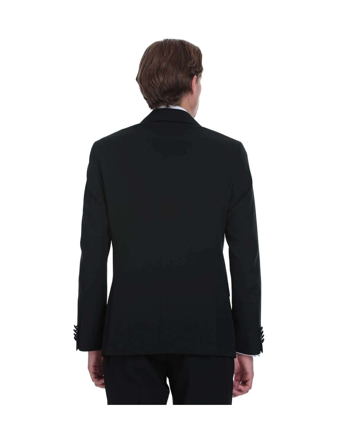 Hatemoğlu Siyah Slim Fit Çıkma Şal Yaka Damatlık Siyah