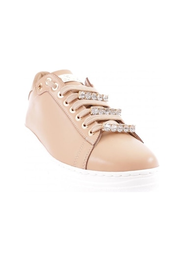 Dgn Es864-23y Kadin Kalin Kristal Taşli Sneakers Ayakkabi ES864-2007-R12632 Ten