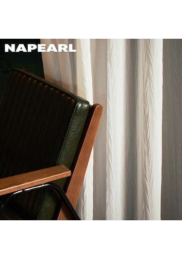 1 Adet Napearl Modern Beyaz Kumaş Yükseltme Çizilmeye Dayanıklı Tül Pencere Sırf Perde Oturma Odası Perdesi Ev Dekor İçin W100cm X L250cm