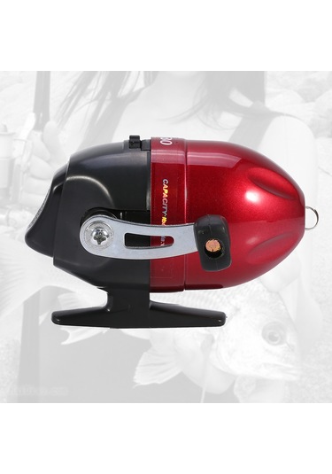 Qingmipy Kırmızı Tam Kapalı Küresel Balık Makinesi - Dayanıklı Malzeme, Hızlı Tuş Kontrolü, İp Kaybı Önleyici, Hafif Ve Taşınabilir