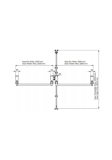 Kale Çift Kanat İçin Panik Bar Yangın Çıkış Kapısı Kilidi