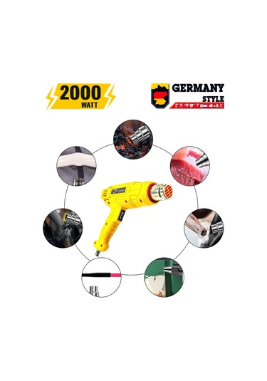 Germany Style 99975VFX Premium Kademeli Sıcak Hava Tabancası