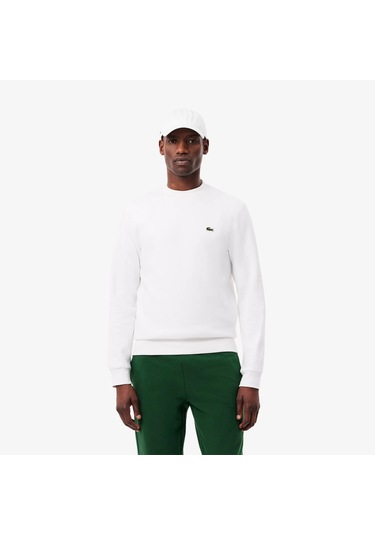 Lacoste Sh9608 Erkek Sweatshirt Beyaz