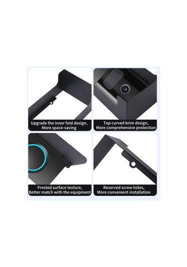 Besthome1 Geçirmez Metal Kapı Zili Kapağı Seti, 2 Adet, 14.5x8.7x5.5 Cm, Siyah Siyah