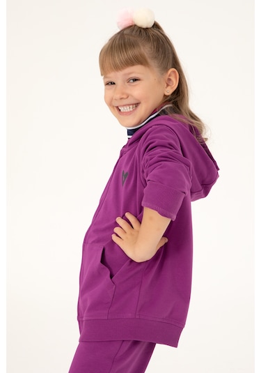 U.s. Polo Assn. Kız Çocuk Menekşe Sweatshirt 50296942-vr037 Pembe