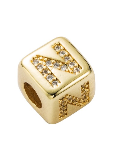 İngilizce Mektup Boncuk Bilezik Pirinç Mikro Kakma Çift Kırmızı Dize Çekme Dıy Bilezik Takı, Stil: N Çok Renkli