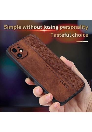 İphone 11 Azns 3d Kabartmalı Deri Dokulu Telefon Kılıfı Çok Renkli