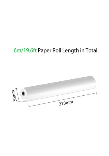Vkemall A4 Termal Yazıcı Kağıdı 5 Rulo - 6m/rulo, Toksik Madde İçermez, Yazıcı Malzemesi