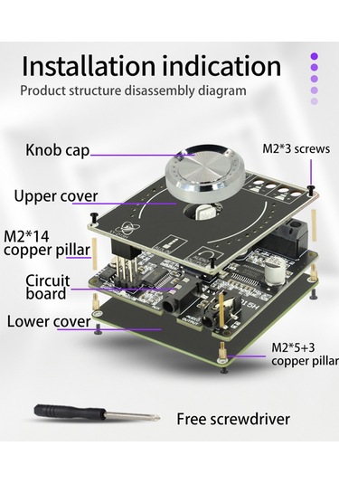 15w Stereo Amplifikatör Kartı 12/24v Hoparlör Ses Amplifikat Çok Renkli