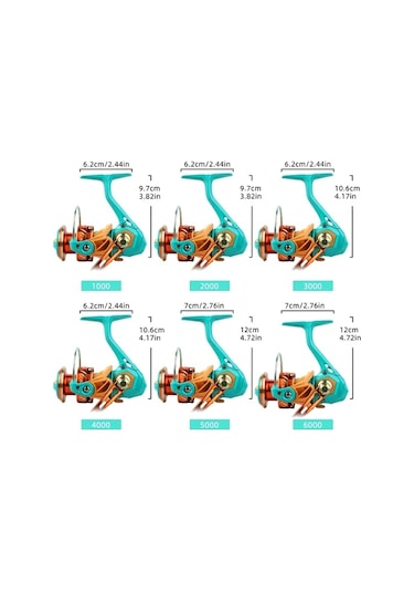 Xuweiwei 5000-hc Bıllıngs Hc1000-6000 Serisi Metal Makara Balıkçılık Makinesi 10kg Çözme 5.2:1 Dişli Alüminyum Tatlısu Tuzlusu