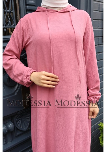 Kadın Pembe Aerobin Uzun Kapşonlu İkili Takım T0221 Pembe